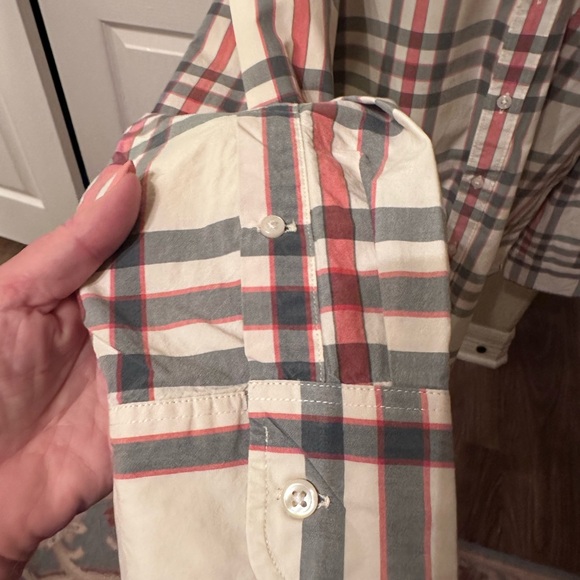 J Crew Men’s Oxford Cotton Long-Sleeve Butyon-Down Shirt, Slim Large, Plaid, EUC - Picture 3 of 10